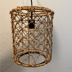 Wicker Rattan Rope Hanging Light Indoor Pendent